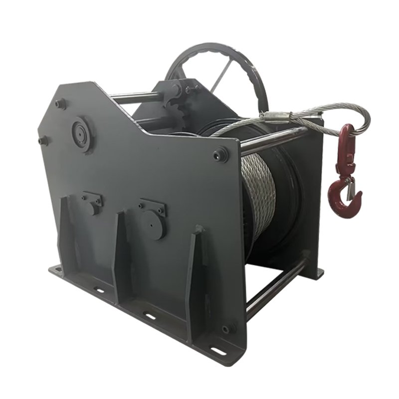 Provide 5 tons of wire rope hand winches for lifting, marine hand winches with brakes can be customized
