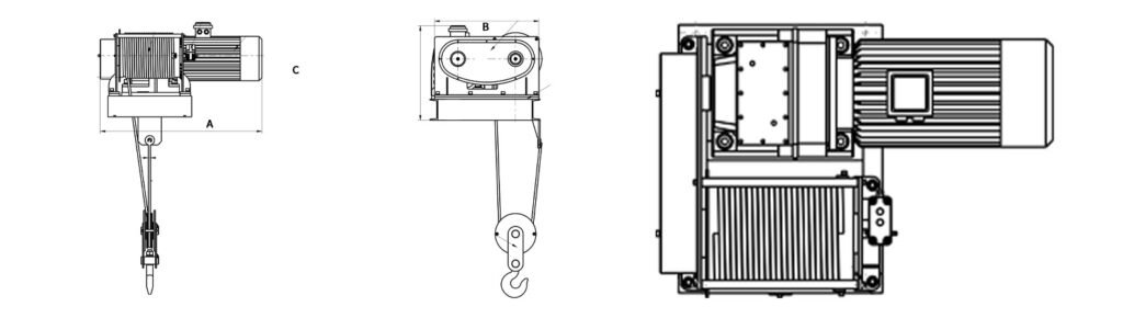 Winches 6 tonne parallel lifting and hauling Electromagnetic braking Automatic rope discharge Electric industrial winches - 1