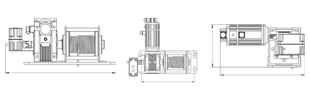 CNC winches, programmable 0.5 ton servo-electric winches for remote control of lamp stand lifting and lowering - 1