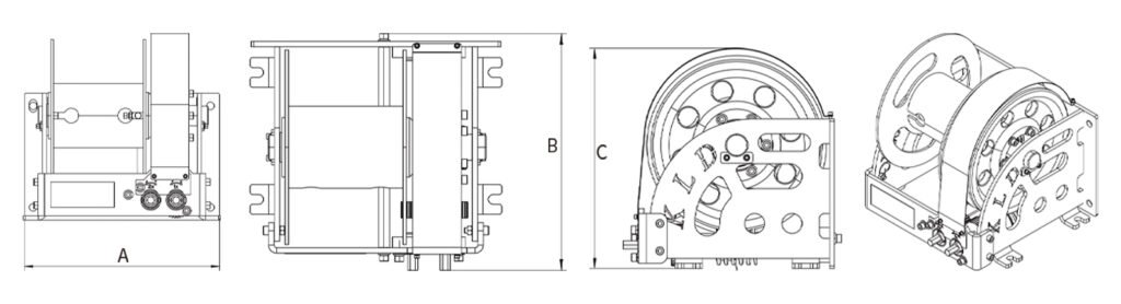 Hand-cranked Dual-speed Winch - 1