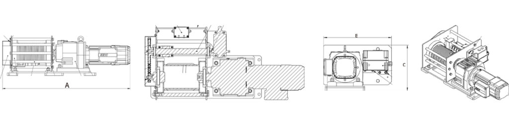 Compact High-Load Industrial Electric Winch | Multi-Rope Output | Integrated Control - 1
