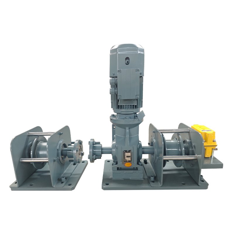 double drum rope winch combined reel with coupling drive easy to install electric winch double drum