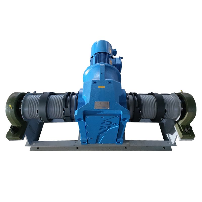 Electric cargo lifting winch, side-by-side winch, small manual winch double drum can be customized