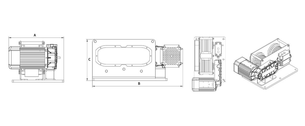 1000lbs electric winch can reciprocate traction lifting 500 KG220 v electric winch manufacturer supply compact winch - 1