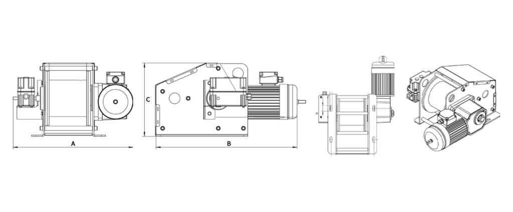 Manual electric winch removable handle design manufacturer supply worm gear type travel limit wireline winch - 1