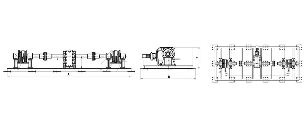 Double wire rope winch with K series hollow shaft reducer can be customiseddouble drum hoist winch - 1