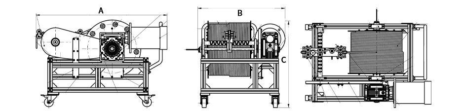 Aluminum alloy winch lightweight corrosion-resistant PLC control can display a variety of parameters of the logging winch - 1