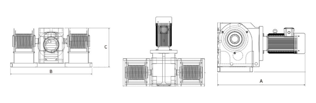 Double drum industrial winch 5 tonne double rope synchronous rope groove reel SEW inverter winch factory supply - 1