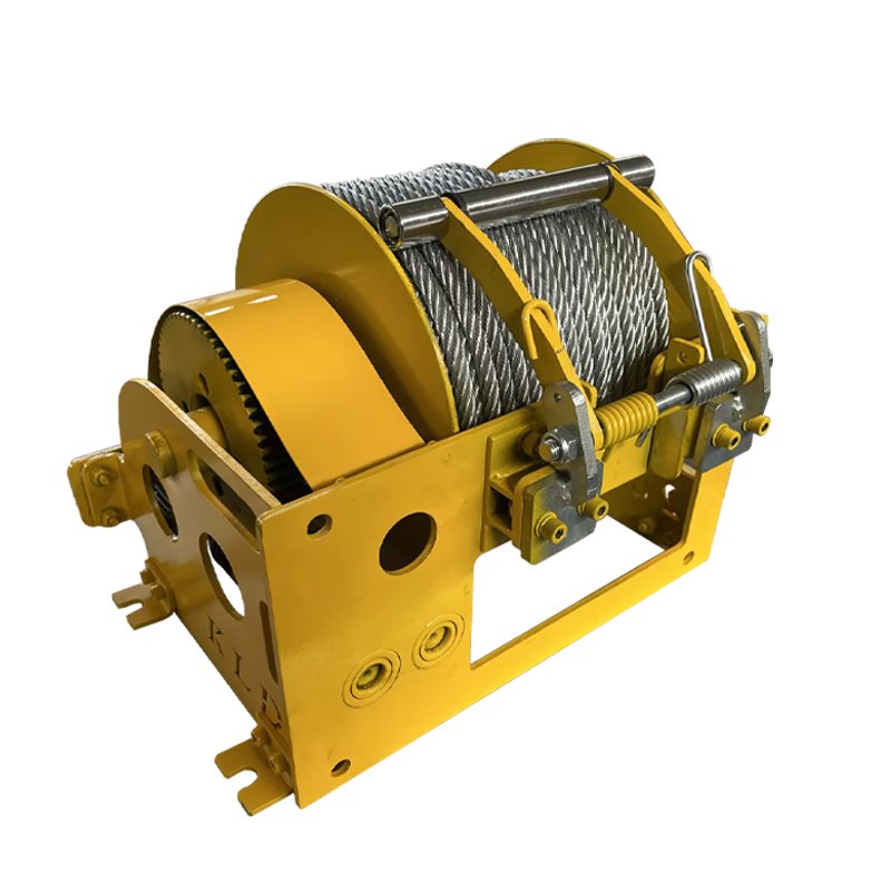 Hand-cranked two-speed winches with worm gear drive manufacturers supply industrial winches that can be docked to power tools