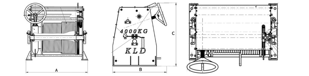 Large Manual Mooring Winch - 1