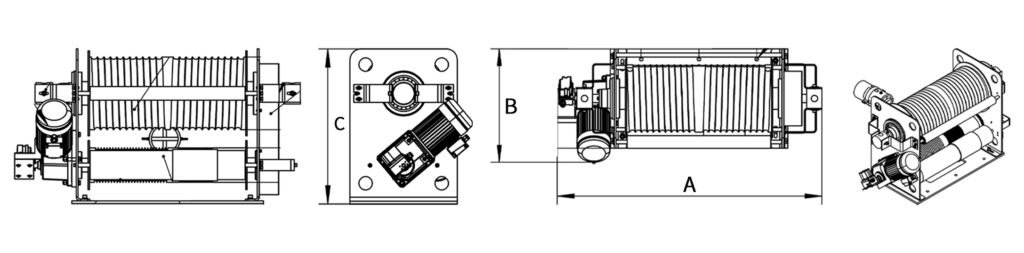 4-wire Combination Winch Hose Cable Line for Drilling RigsIntelligent Speed ControlAnti-friction Rope Roller - 1
