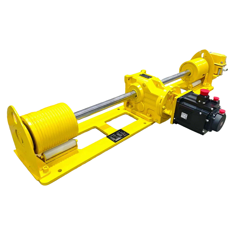 Industrial dual-drum servo winch with grooved drums