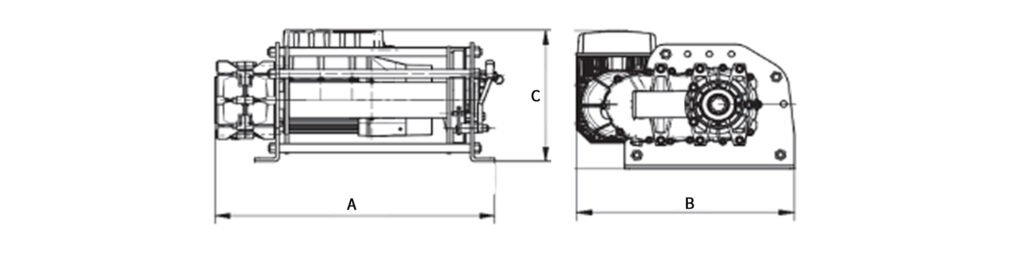 Parallel Industrial Winch | Lightweight Aluminum Motor, Free Rope Payoff, Safe Electromagnetic Brake Industrial Winch - 1