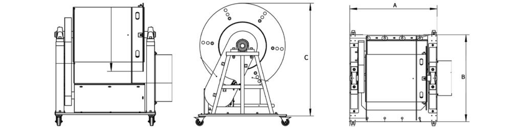 Composite Cable Winch Dual Drum Design K Series Gear Motor Stainless Steel Enclosure Coaxial Cable Winding Industrial Winch - 1
