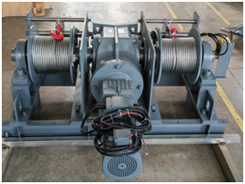 Double Drum Electric Winch 3000kg | Synchronous Wire Rope Winch for Industrial Automation | KLD - 5