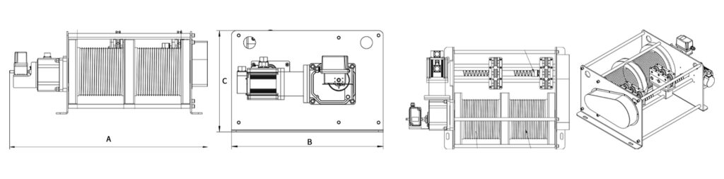 Cabrestante umbilical a prueba de explosiones para silos de almacenamiento en minas de carbón, control preciso de cable alternativo - 1