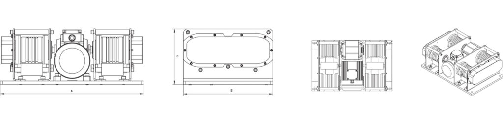 Cabrestante de fricción de doble canal: variador de frecuencia y frenado electromagnético para un funcionamiento estable y controlable - 1
